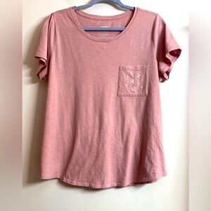 Sonoma Goods for Life Women's Pink T-shirt, size Large